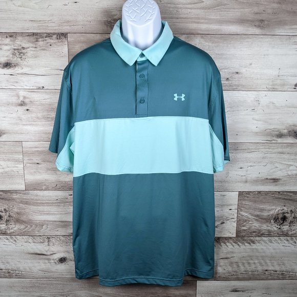 Under Armour* Men's‎ Short Sleeve Straight Hem 3 Button Pullover Polo Shirt~ 2XL - Picture 3 of 12